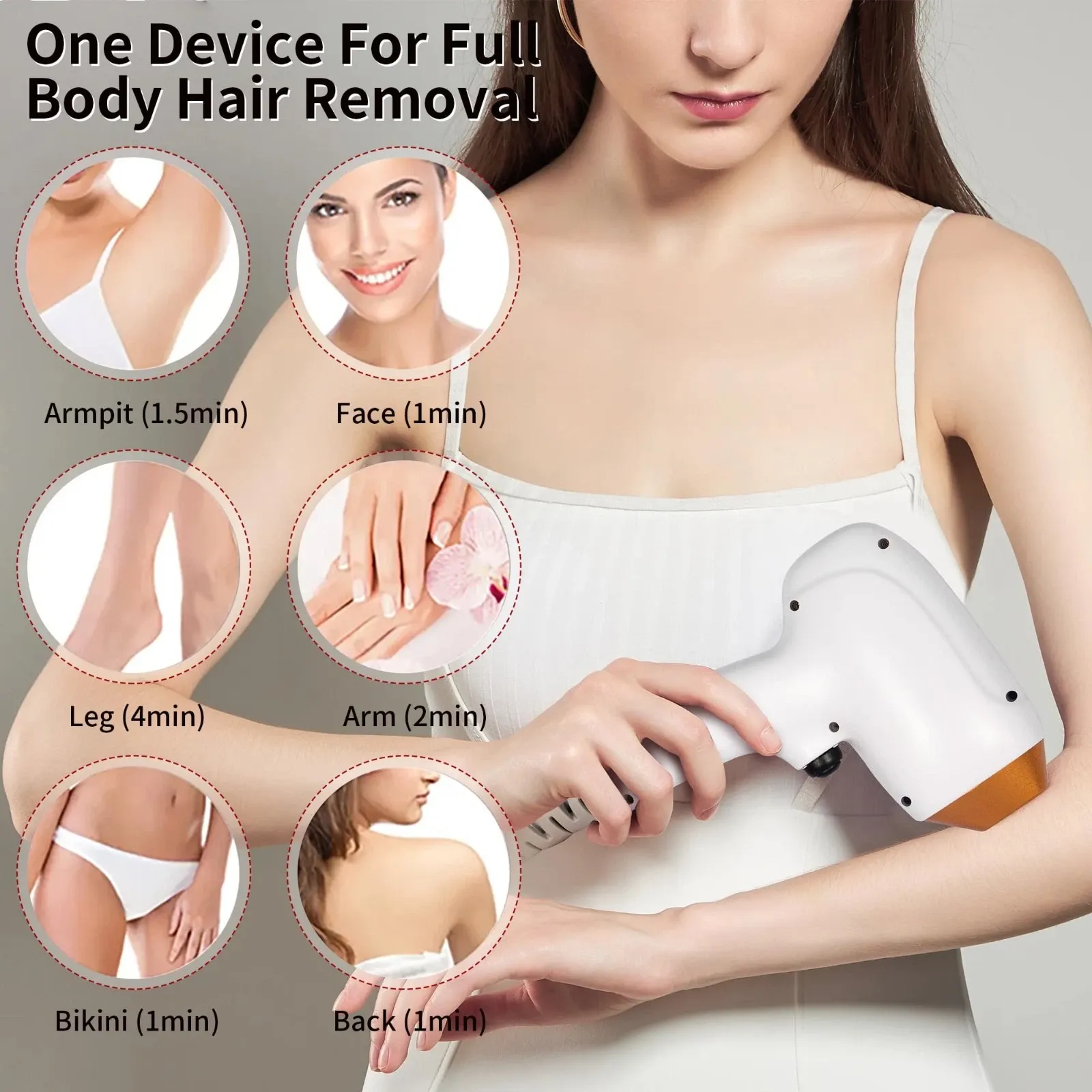 Portable 808 Diode Laser Freezing Point Painless Efficient Hair Removal Machine