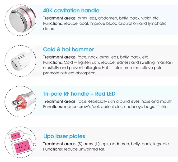 Portable Liposuction Kim 9 in 1 RF 40K Cavitation Lipolaser Slimming Machine