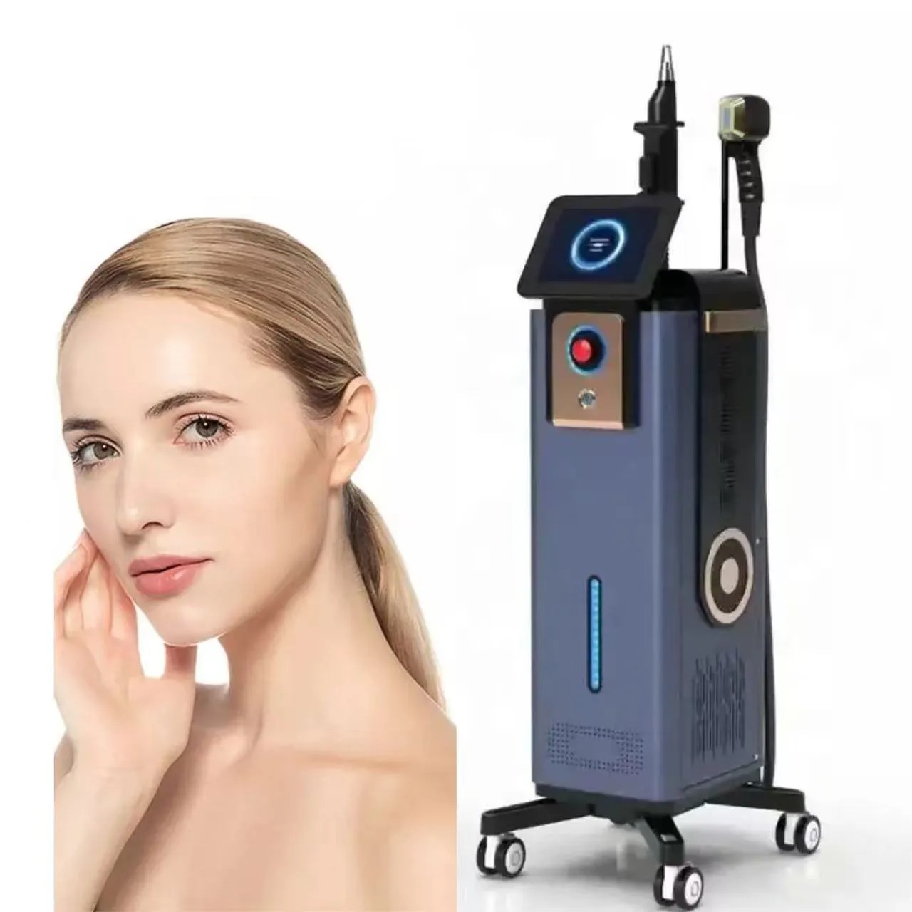 Advanced Diode Laser System: Multi-Wavelength Device for Hair, Tattoo, and Pigment Removal & Skin Rejuvenation with Honeycomb Probe