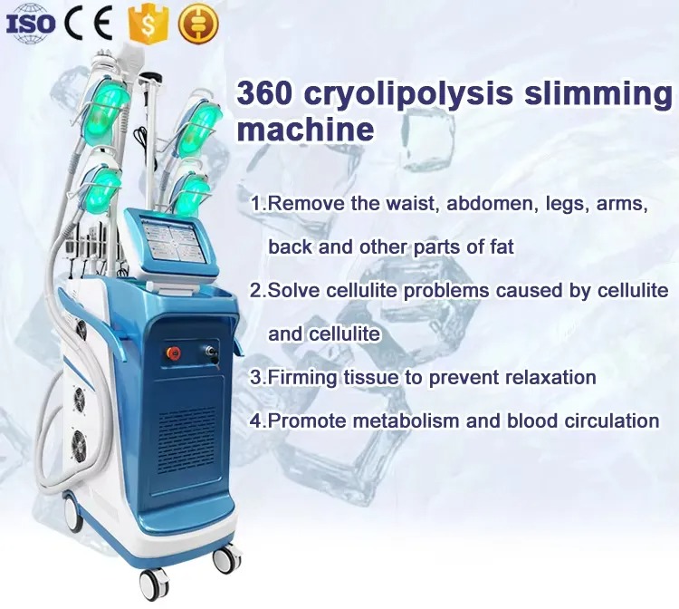 360° Cryolipolysis Slimming Machine with Vacuum & RF 4 handle Cryo cavittaion RF&Lipolaser-2