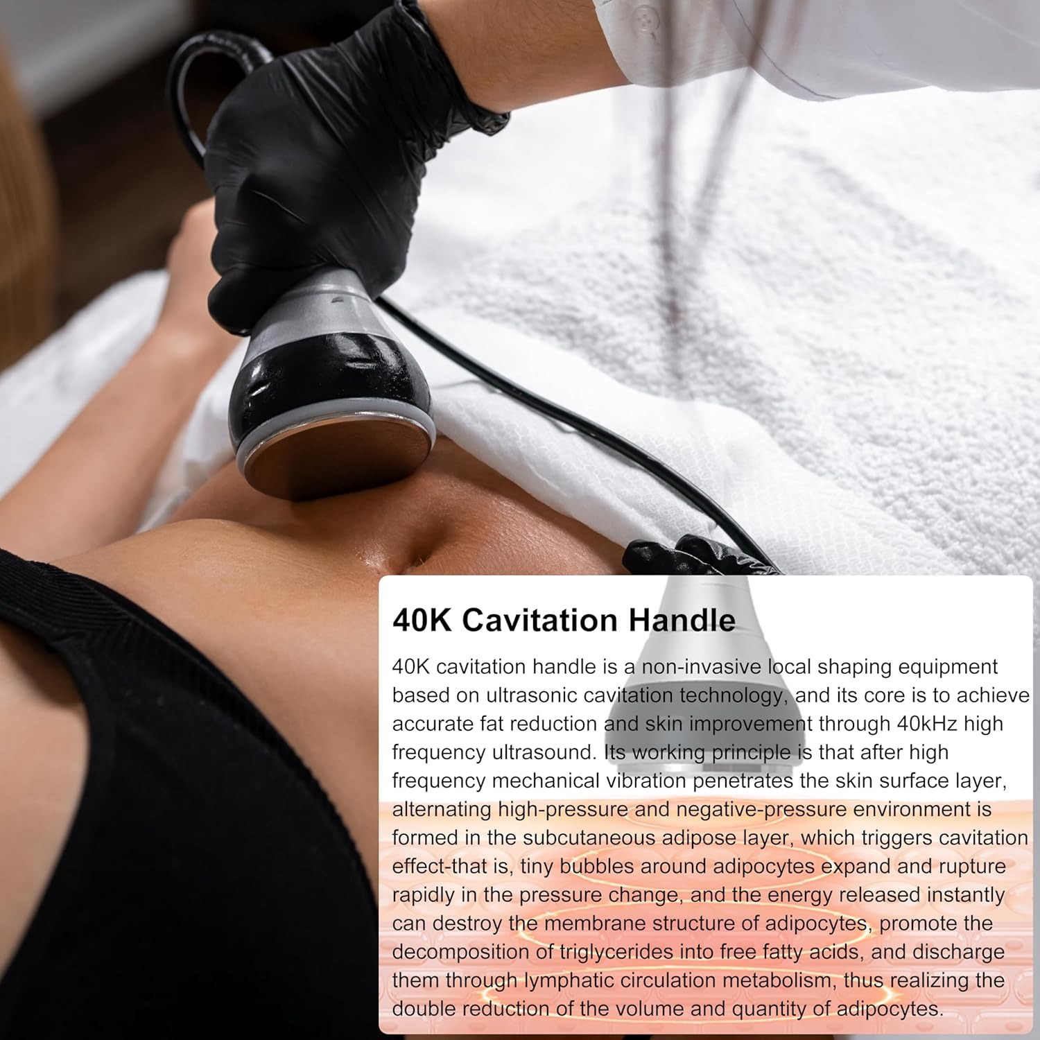 9-in-1 Cavitation Slimming Machine 40K RF Vacuum Body Contouring & Skin Tightening Beauty Device for Face and Body 2 Generation