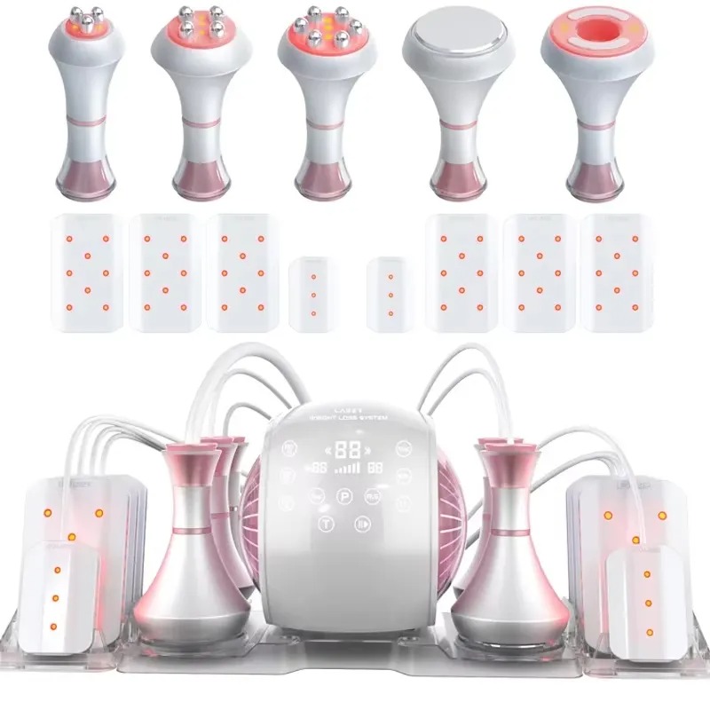 Ultrasonic Fat Burning 80k Cavitation Machine with Lipo Vacuum & Laser Pads | Body Slimming & Skin Tightening