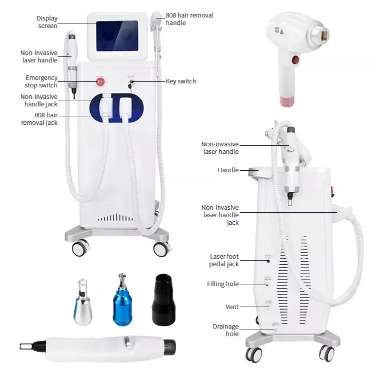 Beauty Salon Equipment Laser Hair Removal 755nm 1064nm Laser Skin Beauty Machine ND YAG Laser Machine