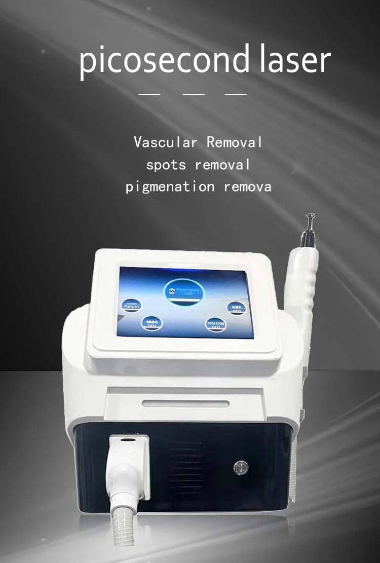Portable Nd Yag Picosecond Laser Acne Treatment Tattoo Pigment Freckle Removal Machine Pico Second Pico Laser Salon With 1064Nm 755Nm 532Nm