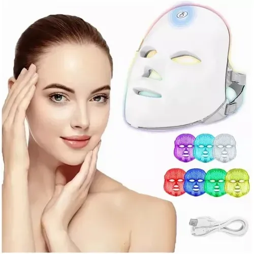 7 Colors LED Photon Light Therapy Facial Mask PDT Face Mask Beauty Device for Acne Treatment Skin Rejuvenation Wrinkle Remover