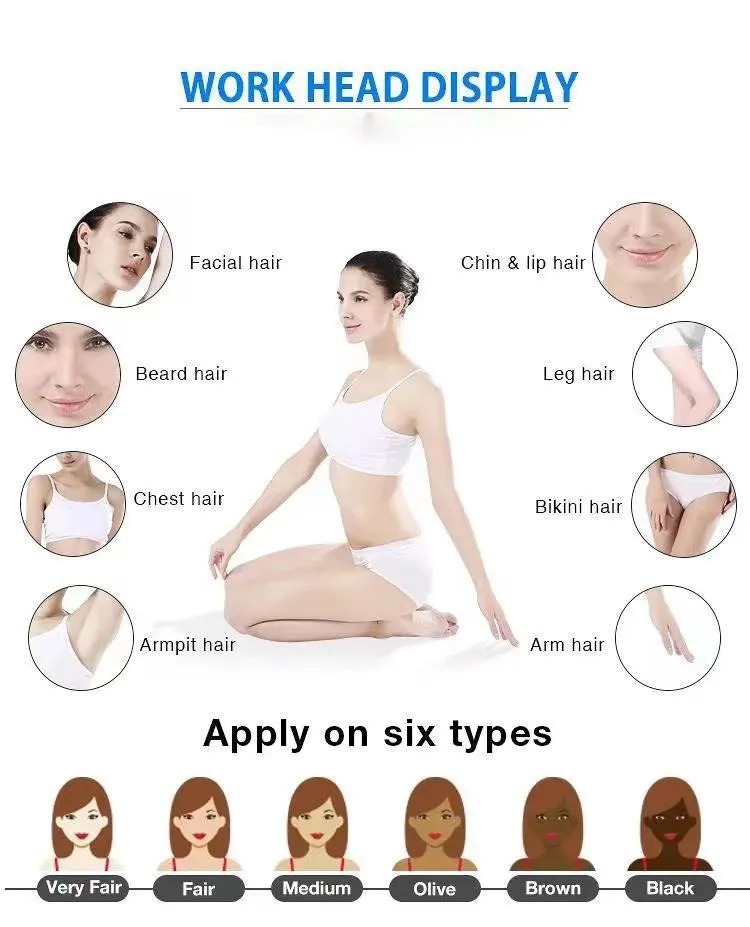 Painless Laser Hair Removal Device - 808nm Diode Laser, Freezing Point Technology, Non-Invasive Hair Removal for Smooth Skin