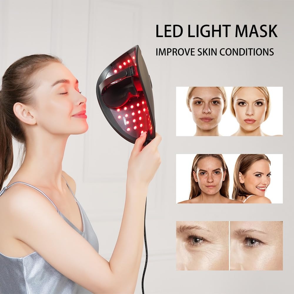 Aging Light Therapy Beauty Mask Face Deep Skin 7 Colors Light Therapy Mask Home Travel Facial Machine