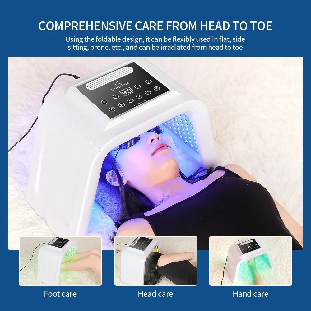 7 Color LED Face Mask - Skin Tightening, Anti-Wrinkle Facial Rejuvenation Device with Nano Spray Moisturizing Function