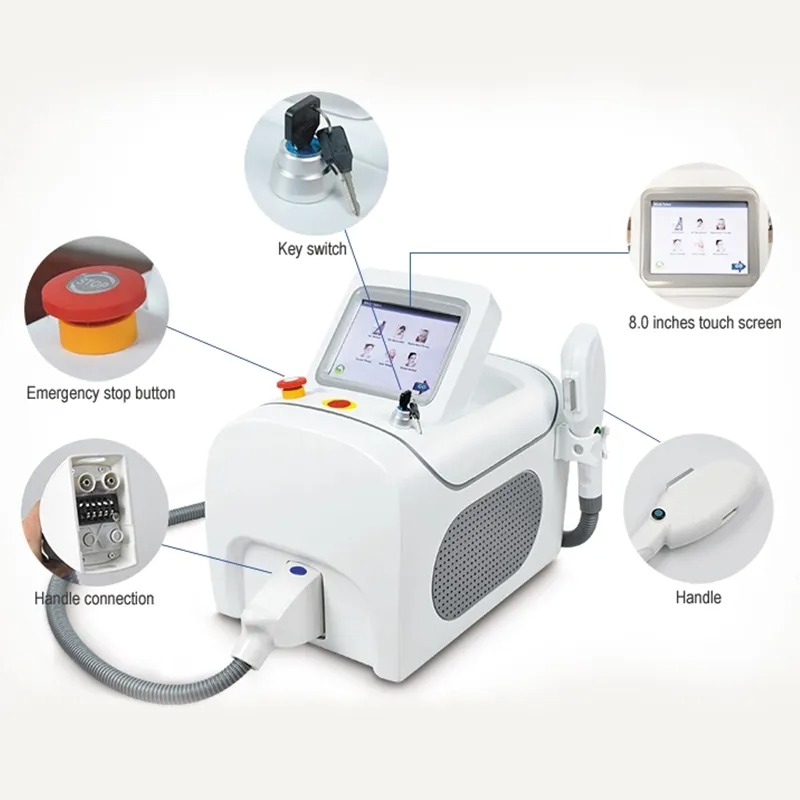 Professional Hair Removal Machine with 8-Inch Screen for Salon & Home Use - Skin Tightening and Wrinkle Reduction