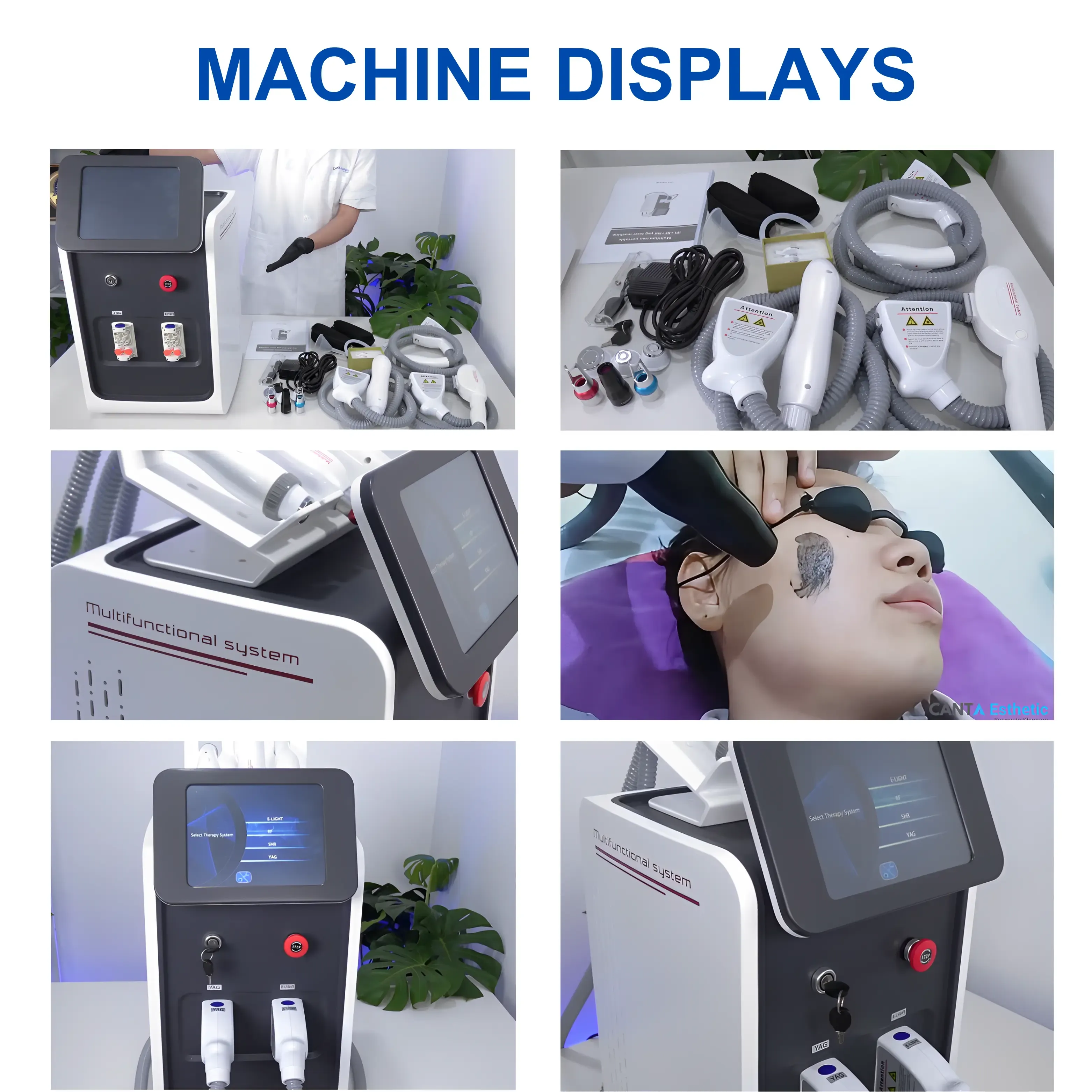 3-in-1 Laser Machine for Hair Removal + Tattoo Removal + E-Light Skin Rejuvenation