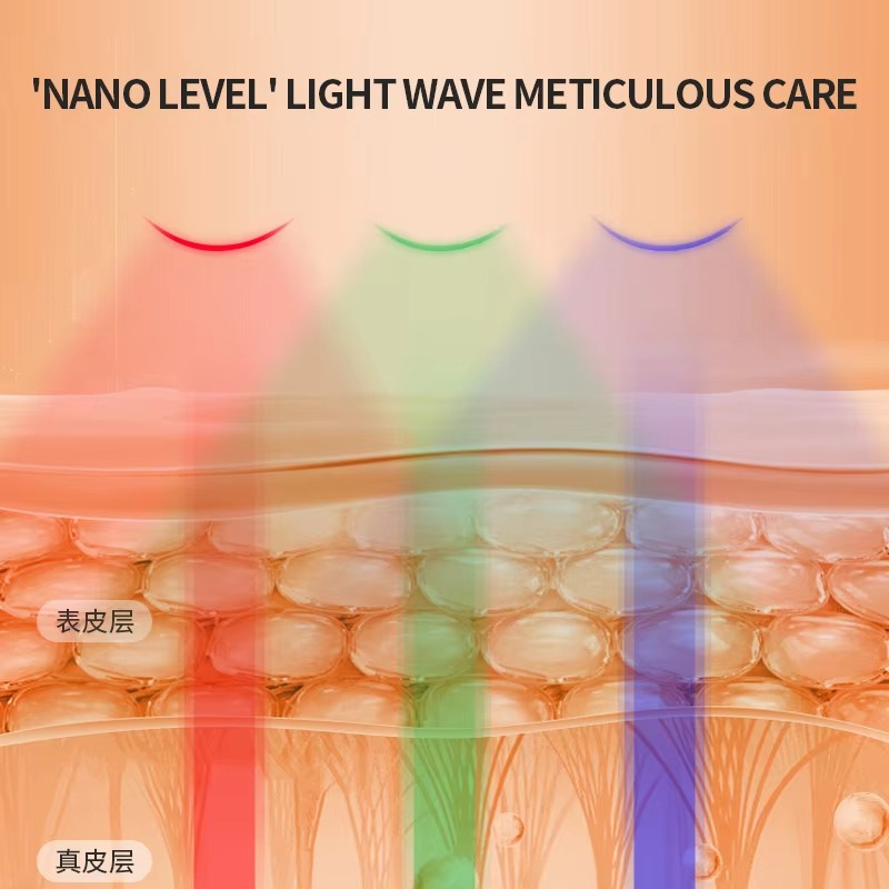 Led Light Therapy Facial Mask Black Led Red Light Therapy 7 Colors Silicon Red Light Therapy Face Mask