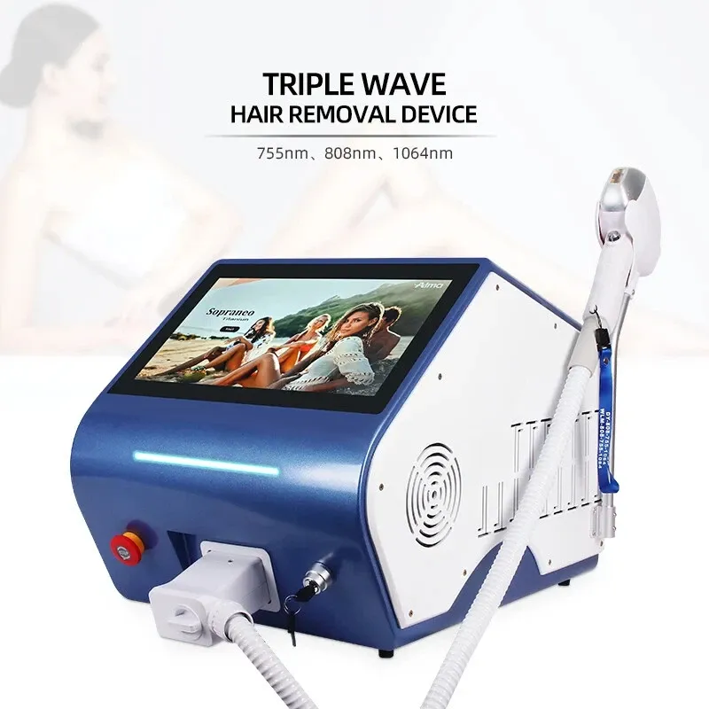 Professional 6bar diode portable permanent laser hair removal machine painless salon use machine 808nm+755nm+1064nm 6bar high power 2025 latest model