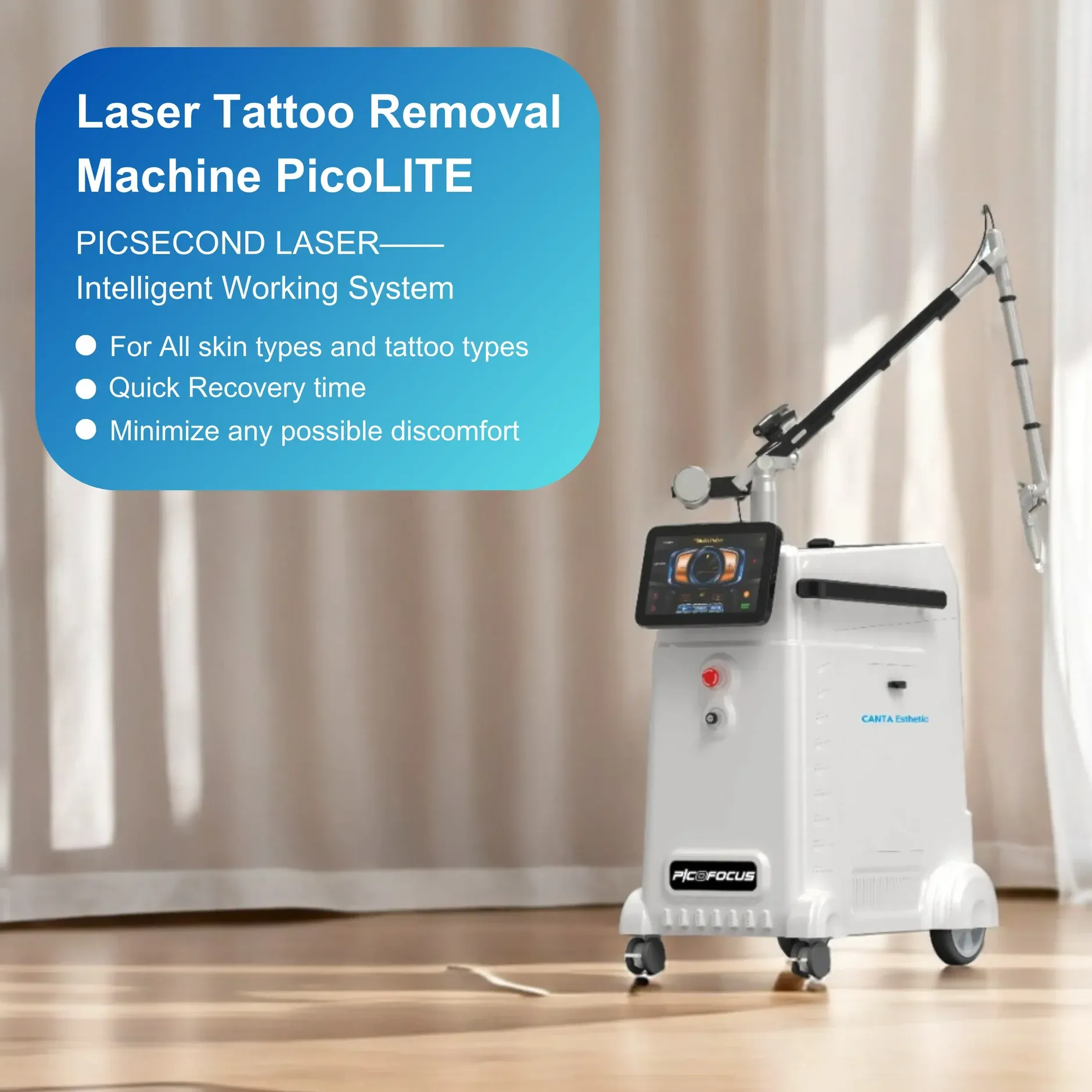 3-in-1 Laser Machine for Hair Removal + Tattoo Removal + E-Light Skin Rejuvenation