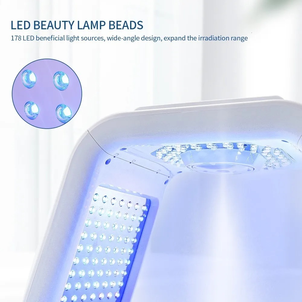 7 Color LED Face Mask - Skin Tightening, Anti-Wrinkle Facial Rejuvenation Device with Nano Spray Moisturizing Function