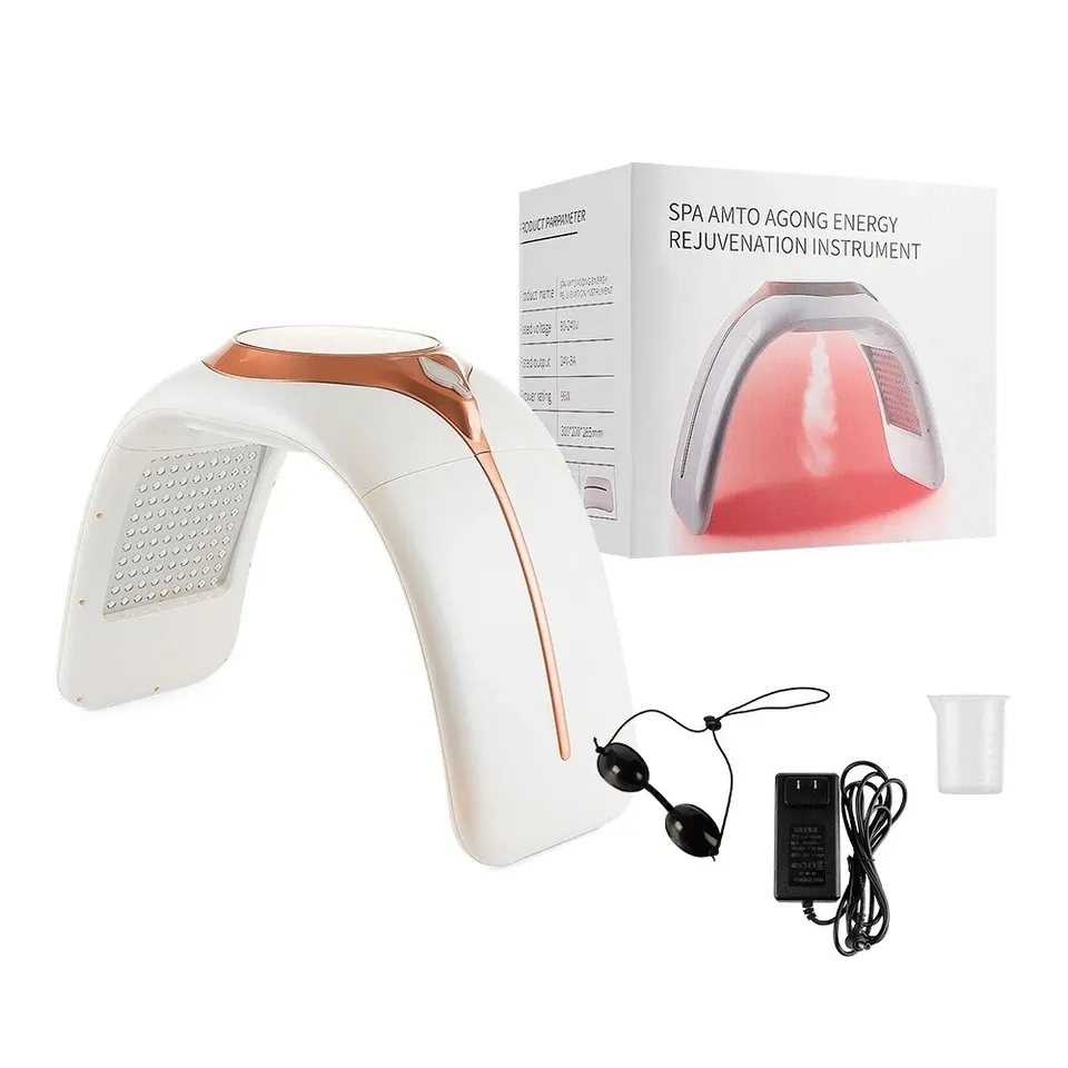 7 Colors LED Pon Machine Cold Nano Spray Wind Compress SPA Salon Face Body LED Mask PDT Machine