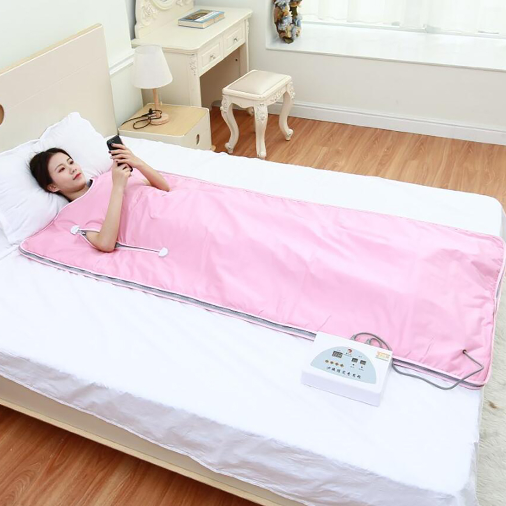 Sauna Blanket for Weight Loss and Detox Slimming Portable Far Infrared Heated Home Spa Red Light Thermal Therapy Sauna Blanket