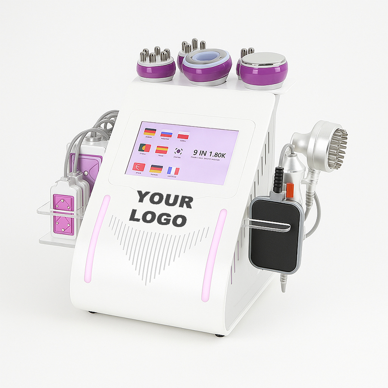 9-in-1 Cavitation Slimming Machine 40K RF Vacuum Body Contouring & Skin Tightening Beauty Device for Face and Body 2 Generation