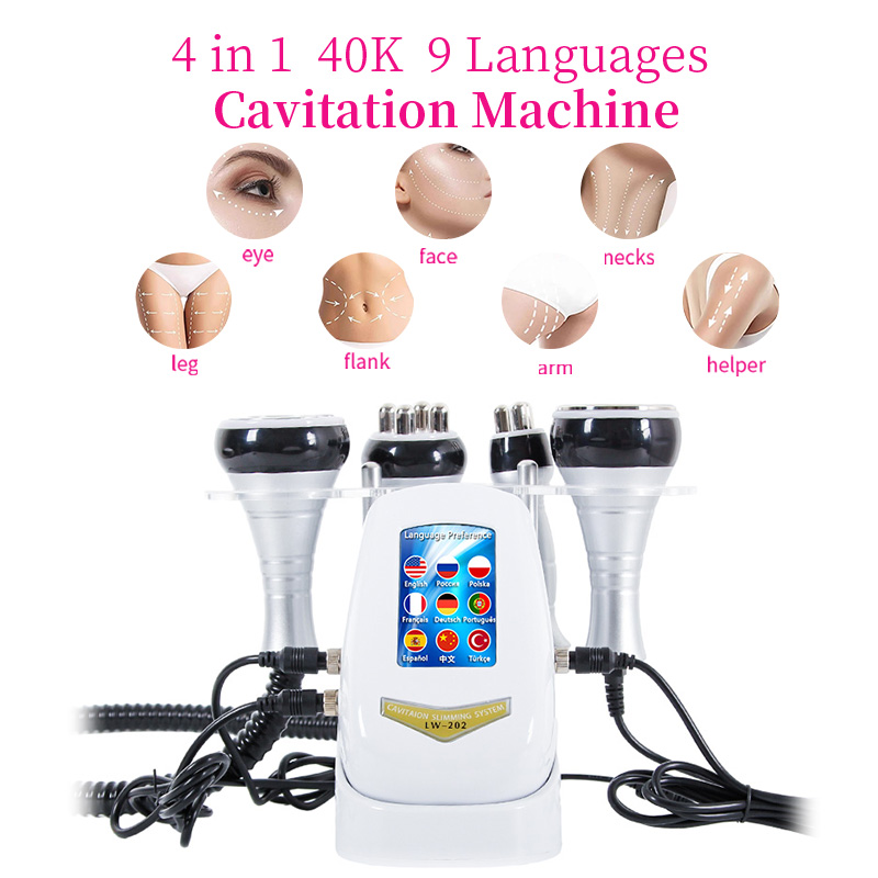 4 In 1 40K Cavitation Bipolar RF Radio Frequency Multipolar Vacuum Body Fitness Fat Burning Skin Rejuvenation Machine product title
