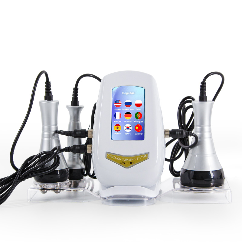 Portable 3 in 1 radiofrequency cavitation rf 40k ultrasonic cavitation slimming machine / 40k cavitation