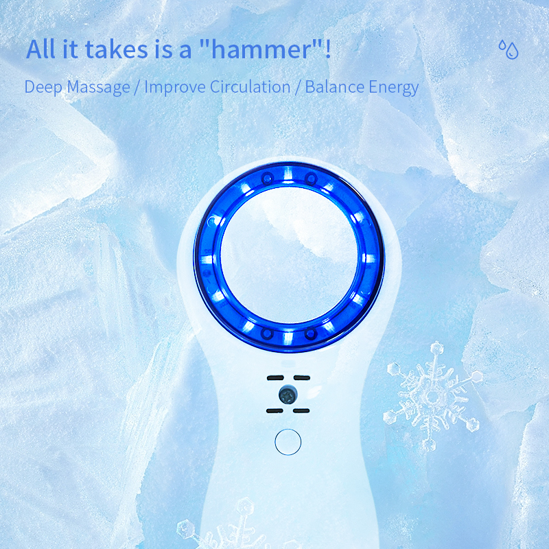 Ultrasonic Facial Massager with Blue LED Light – Skin Lifting, Anti-Acne & Serum Infusion Tool