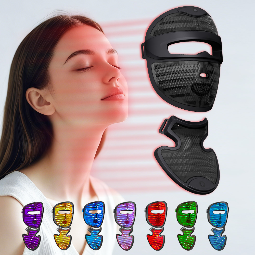 Luxury Wireless LED Face and Neck Mask Set – Red & Near-Infrared Light Therapy for Anti-Aging and Skin Rejuvenation