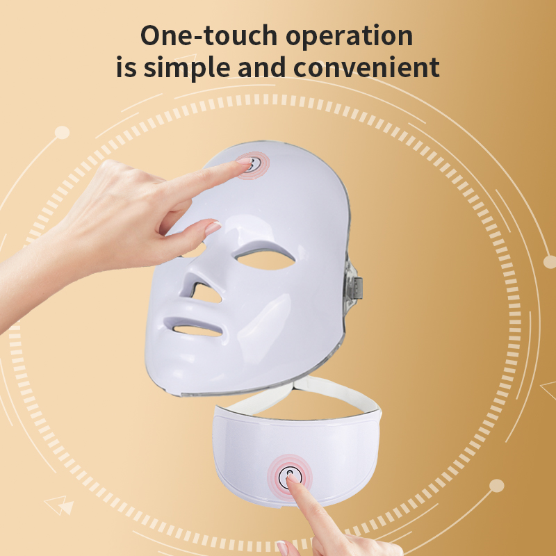Face Mask Light 7 Colors Face and Neck Light Facial Skin Care Anti Aging Skin Tightening Wrinkles Toning Mask