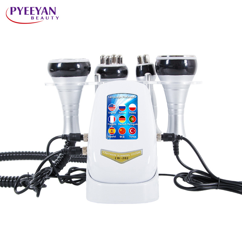 40K Ultrasonic Cavitation Machine Multifunctional RF Vacuum Body Slimming Beauty Device LW-202 for Salon & Home