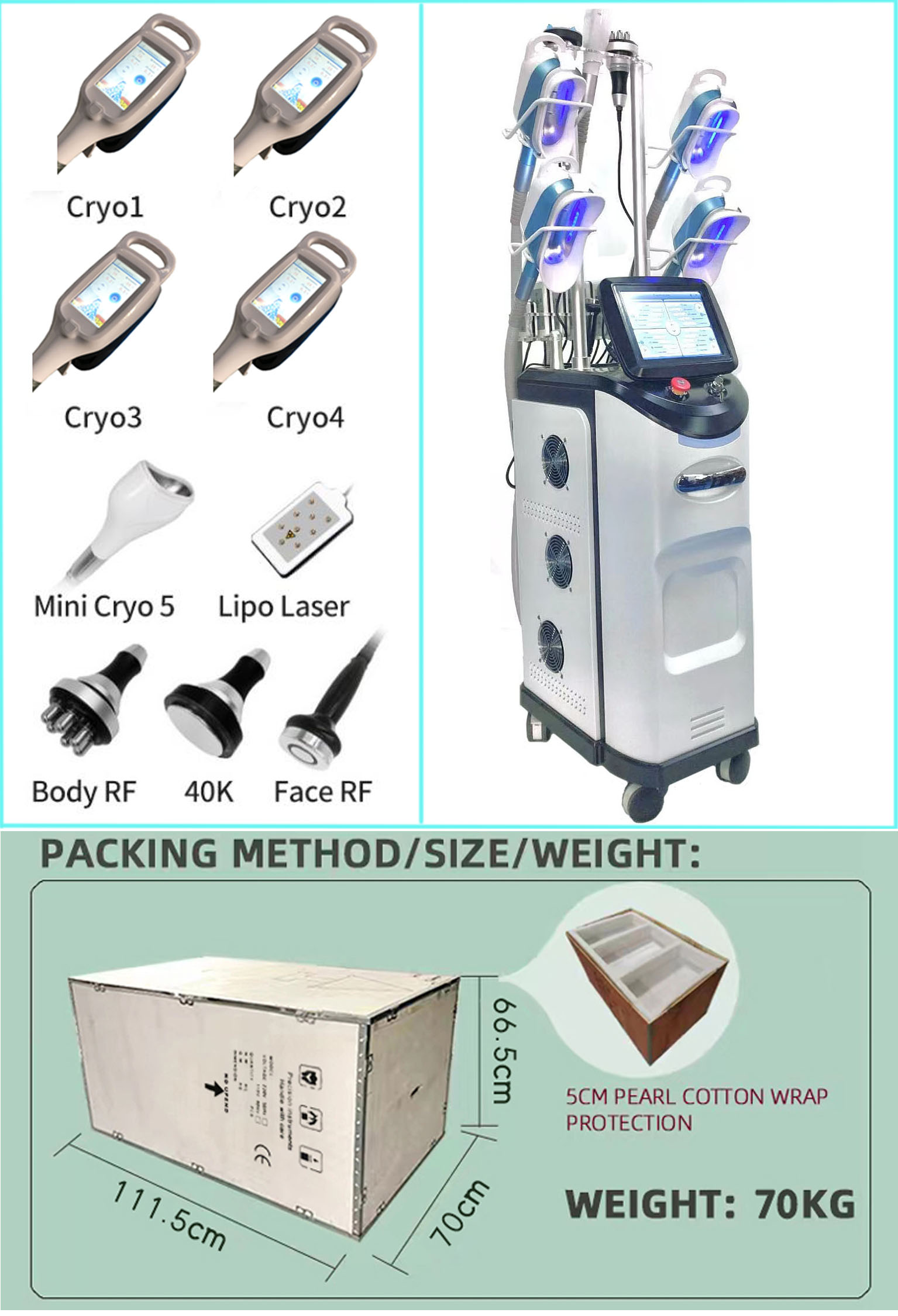 360Cryo+ EMSlim Home Fat-Freezing Device - Cryolipolysis and EMS Skin Tightening Therapy Model C