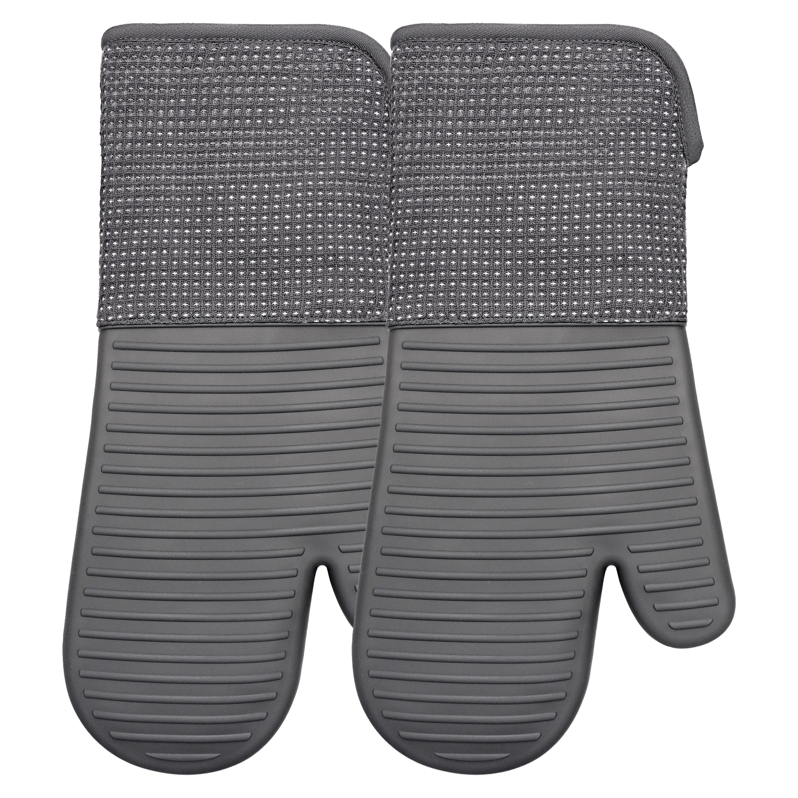Anti-Burn Hot Pad Oven Protection for Baking – Heat Resistant Grey Silicone Oven Mitt