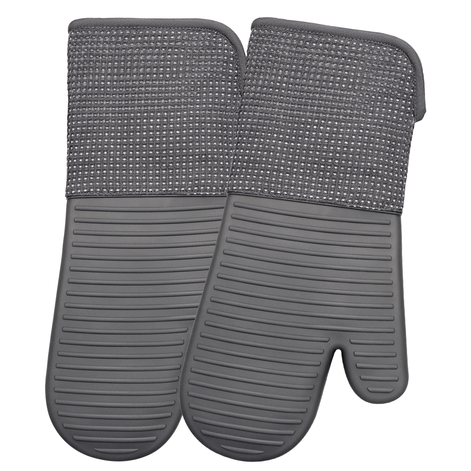 Anti-Burn Hot Pad Oven Protection for Baking – Heat Resistant Grey Silicone Oven Mitt