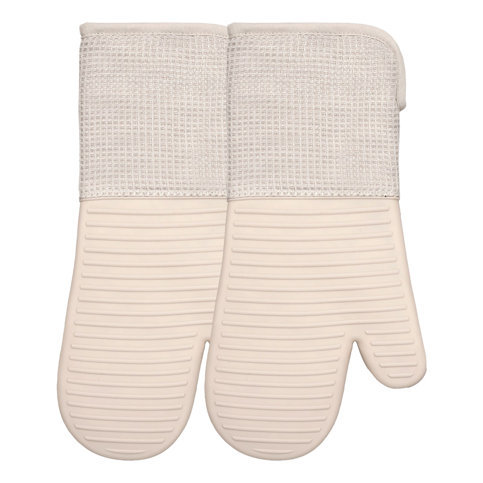 Non-Toxic Oven Glove – Reusable Heat Barrier Anti-Skid Silicone Kitchen Oven Mitt (Cream White)