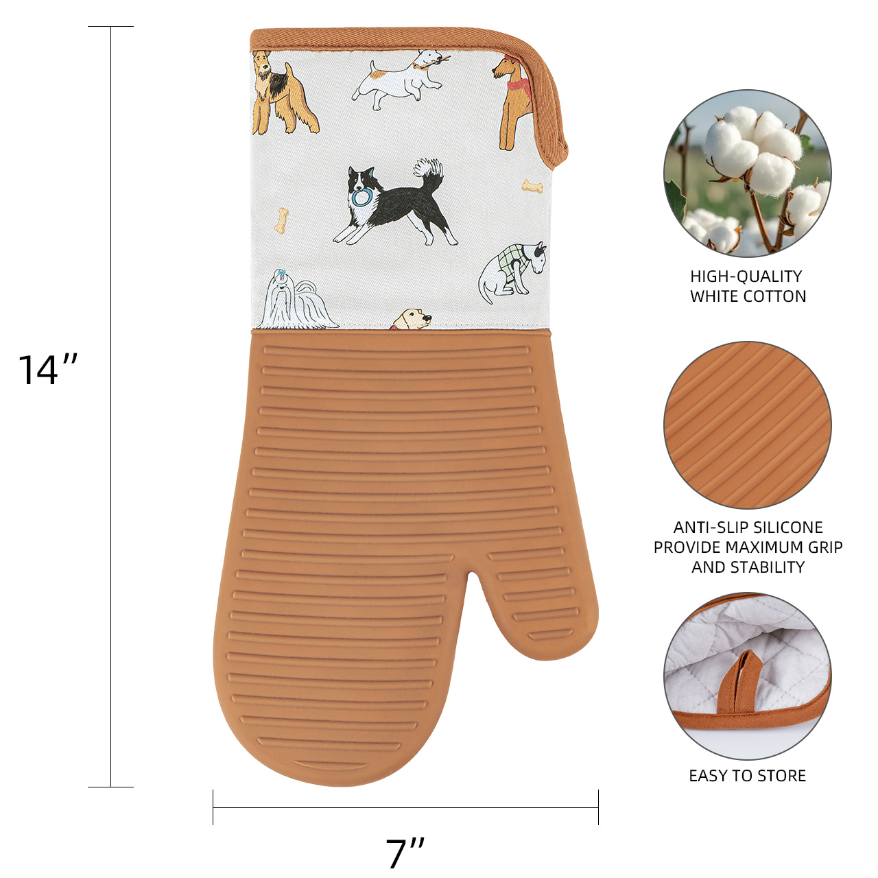 Custom silicone Heat-Resistant Oven Mitts for Kitchen & Gifts