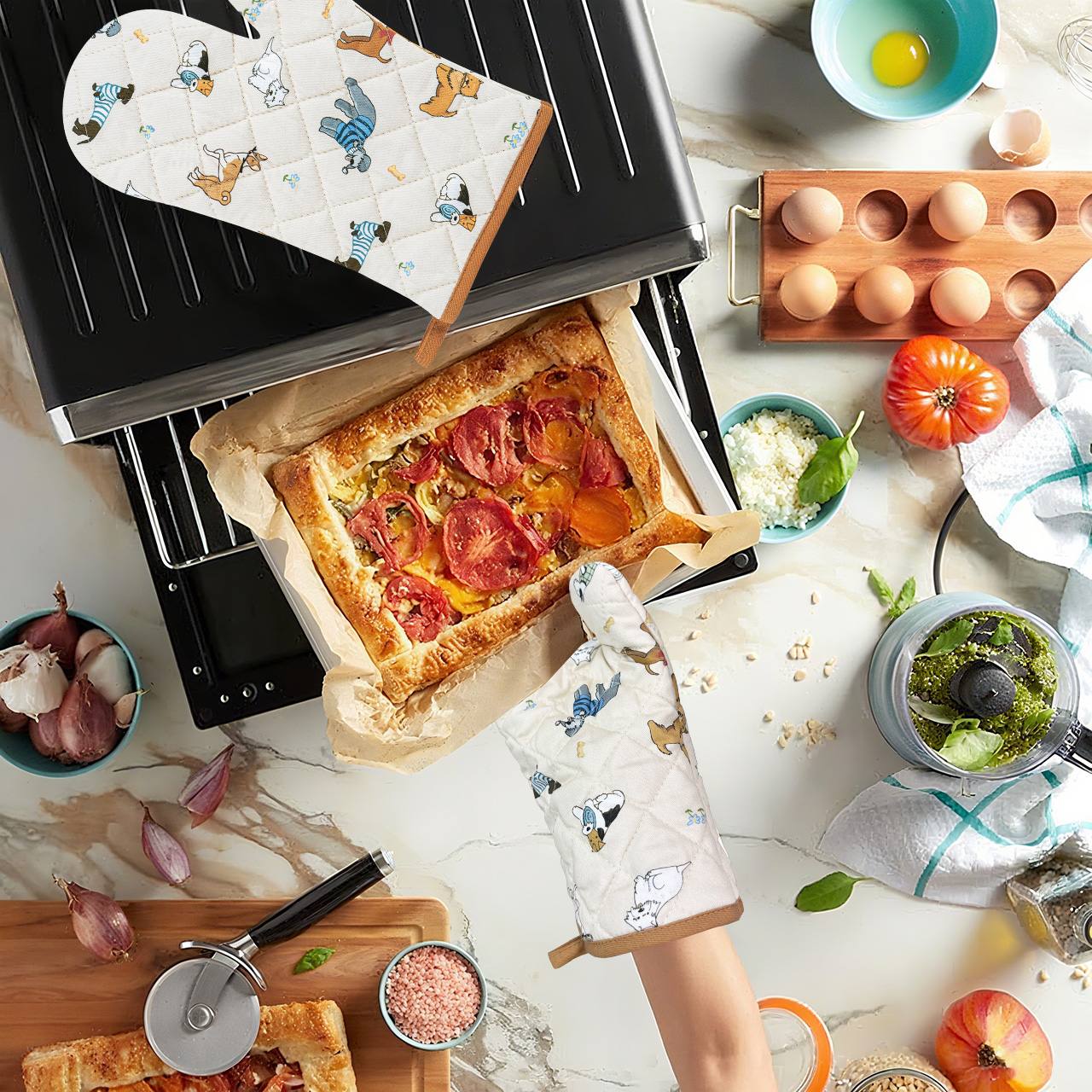 Wholesale Cotton Oven Mitts for Gifting & Kitchenware Lines