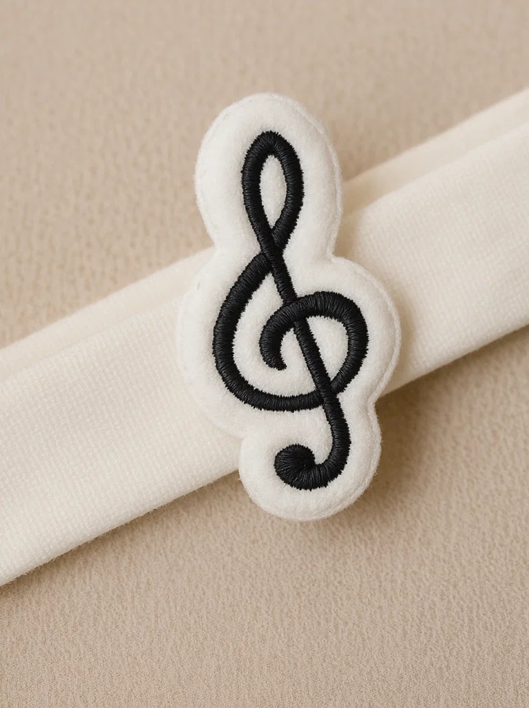 Treble Clef Baby Headband - Soft Music Symbol Infant Hairband