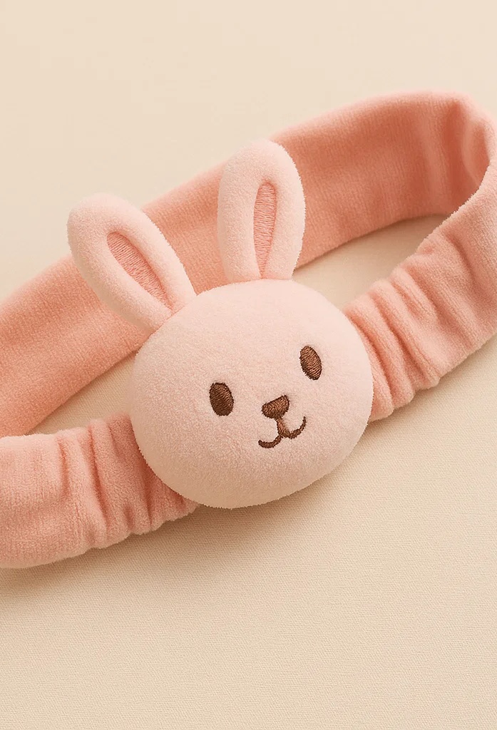Pink Bunny Doll Baby Headband