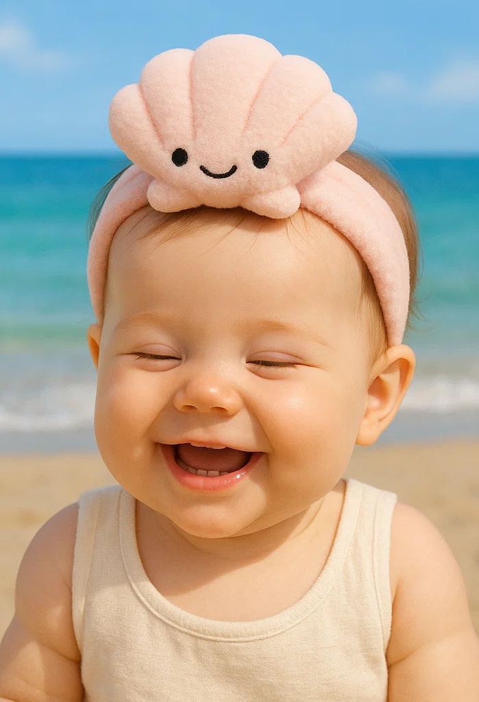 Baby Headband with Shell Detail – Soft, Comfortable, and Stylish