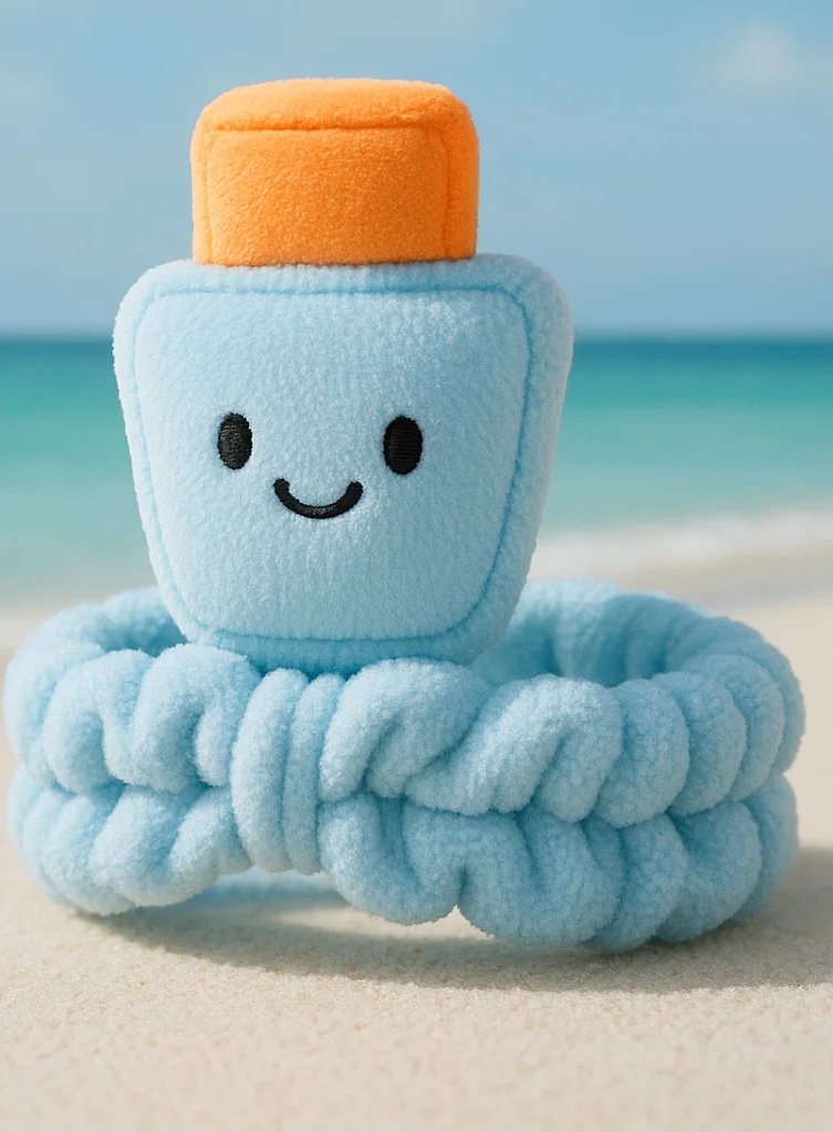 Sunscreen Bottle Plush Baby Headband – Summer Theme Cute Accessory