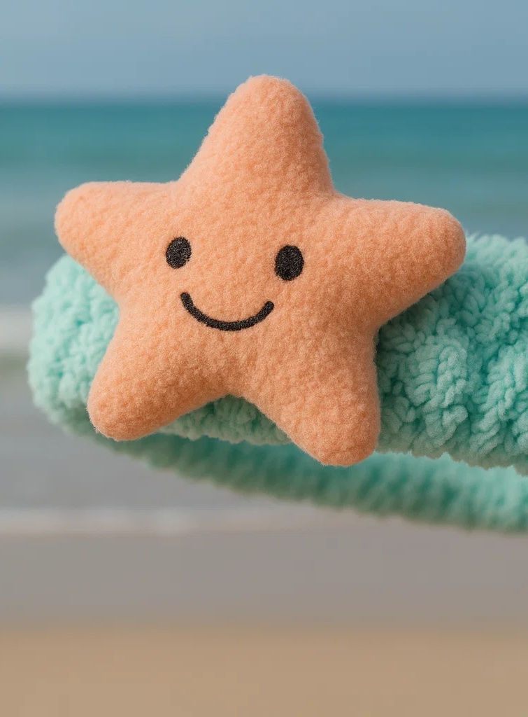 Starfish Plush Baby Headband - Coral Smile Marine Style