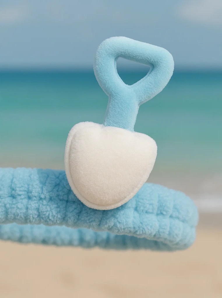 Blue Shovel Baby Headband – Beach Toy Plush Design