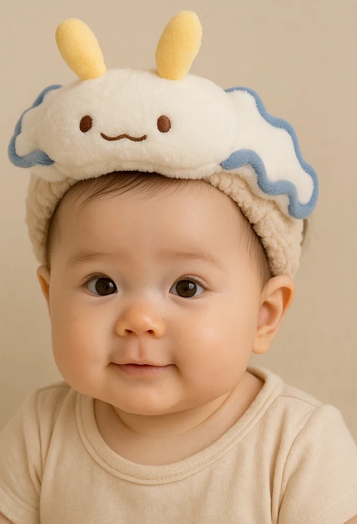 Sea Slug Plush Baby Headband - Soft Ocean Cuteness