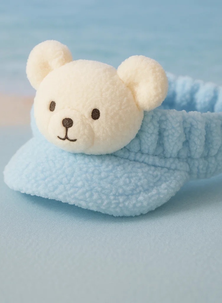 Bear Sun Visor Baby Headband – Plush Animal with Bill Design