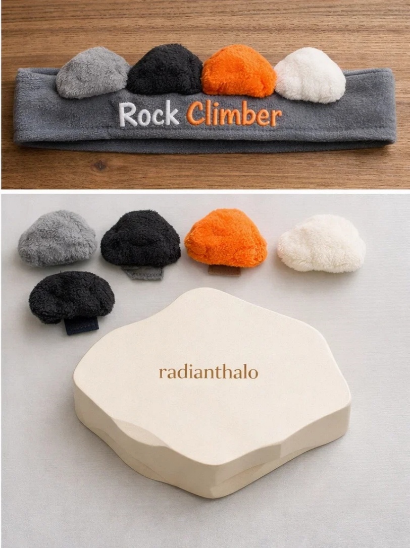 Rock Climber Baby Headband with Climbing Gear