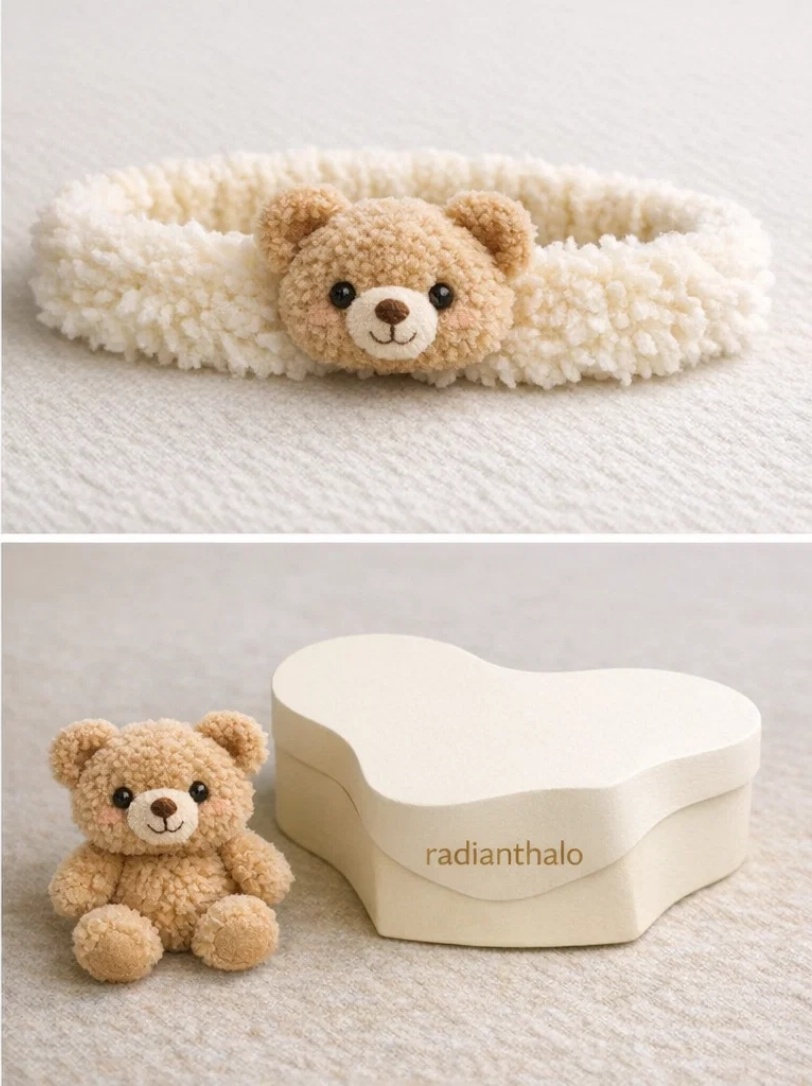 Bear Headband for Babies – Soft Plush Baby Headband