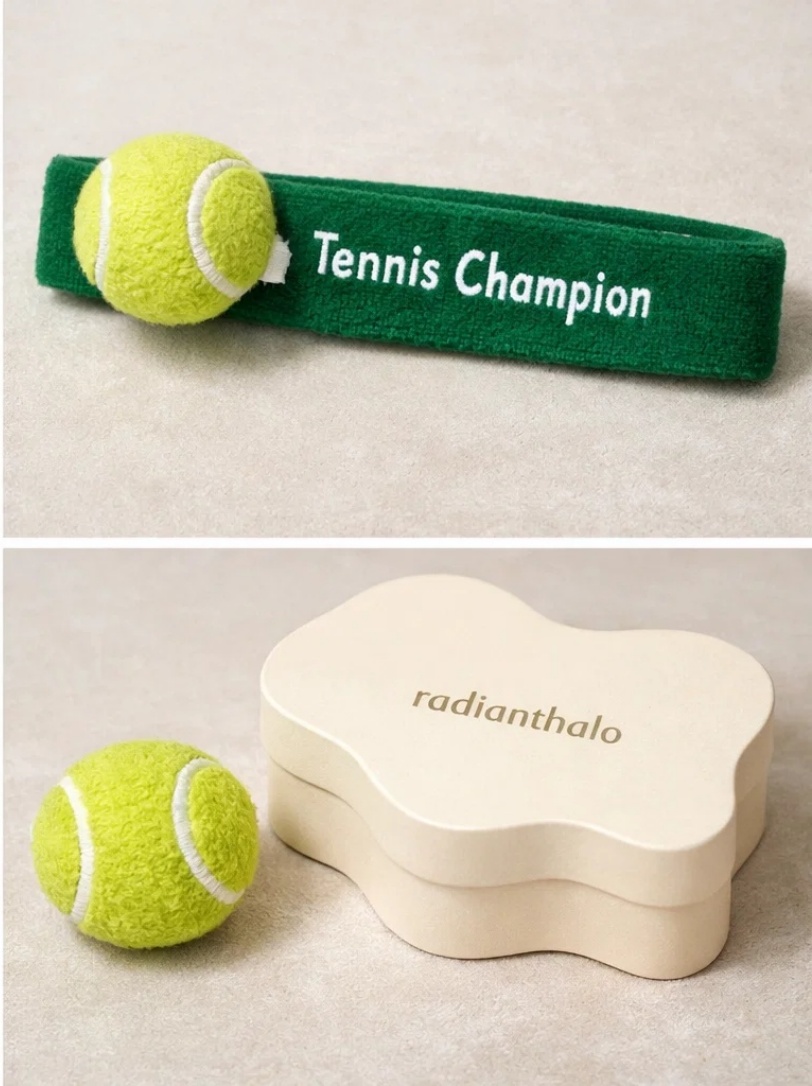 Tennis Champion Baby Headband with Tennis Ball Design