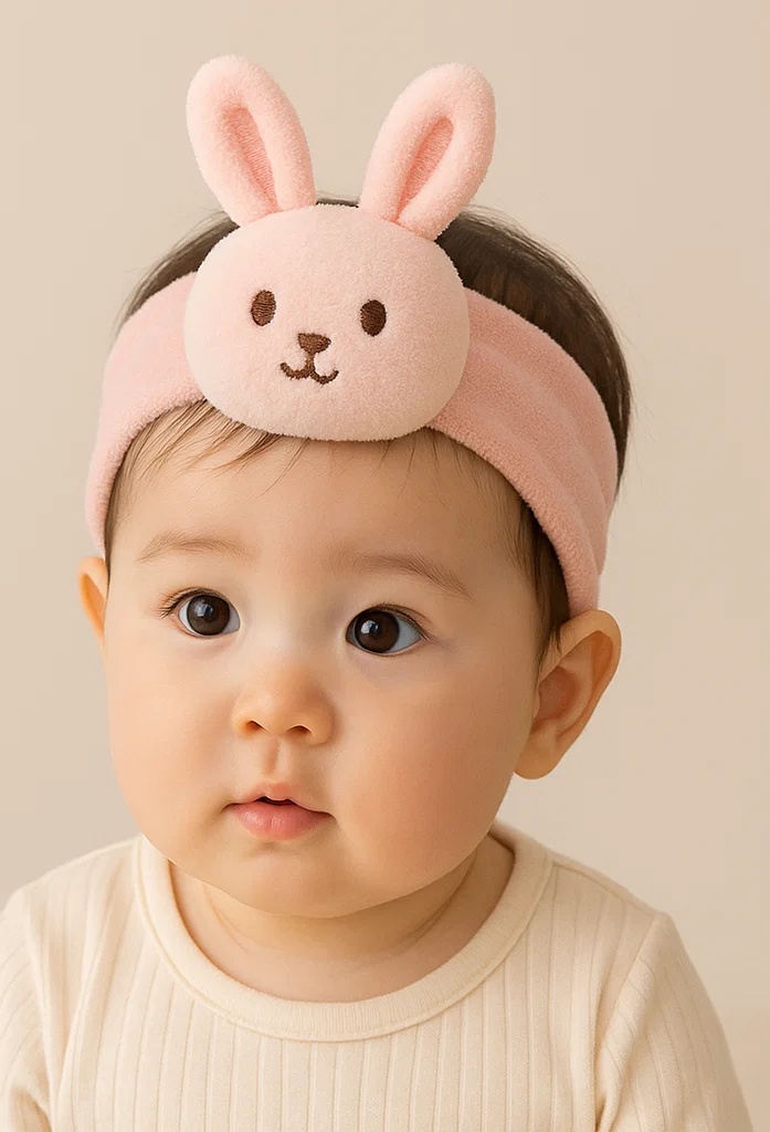 Pink Bunny Doll Baby Headband