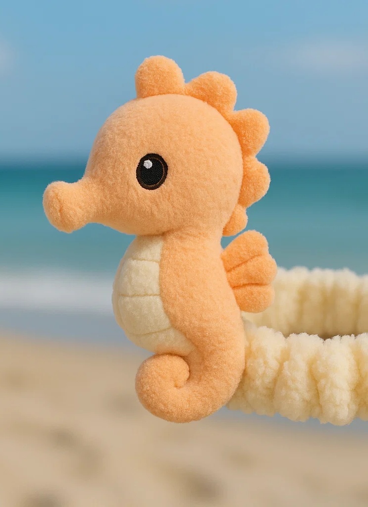 Seahorse Plush Baby Headband – Soft Marine Animal Design