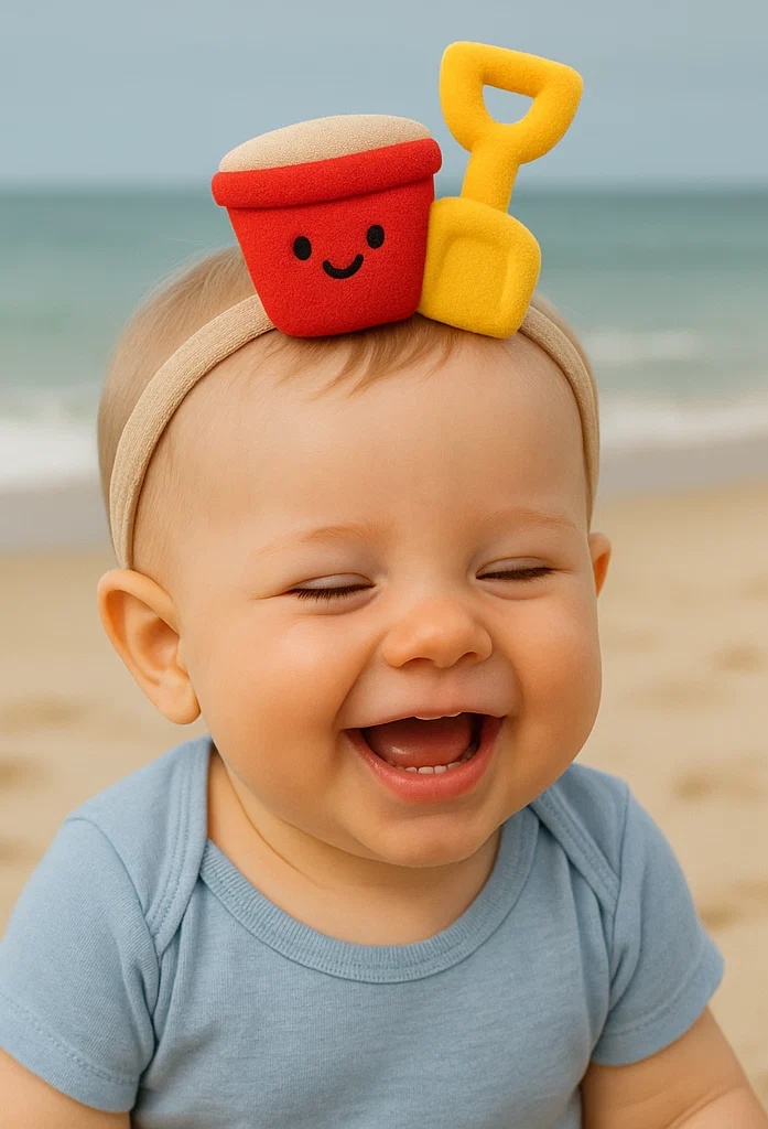 Sand Bucket & Shovel Baby Headband