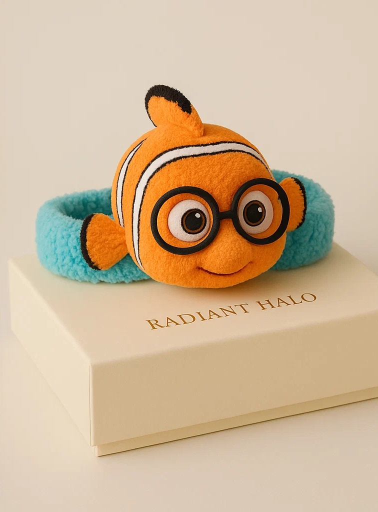 Cute Fish Plush Baby Headband - Nemo Design for Babies 0-3 Years