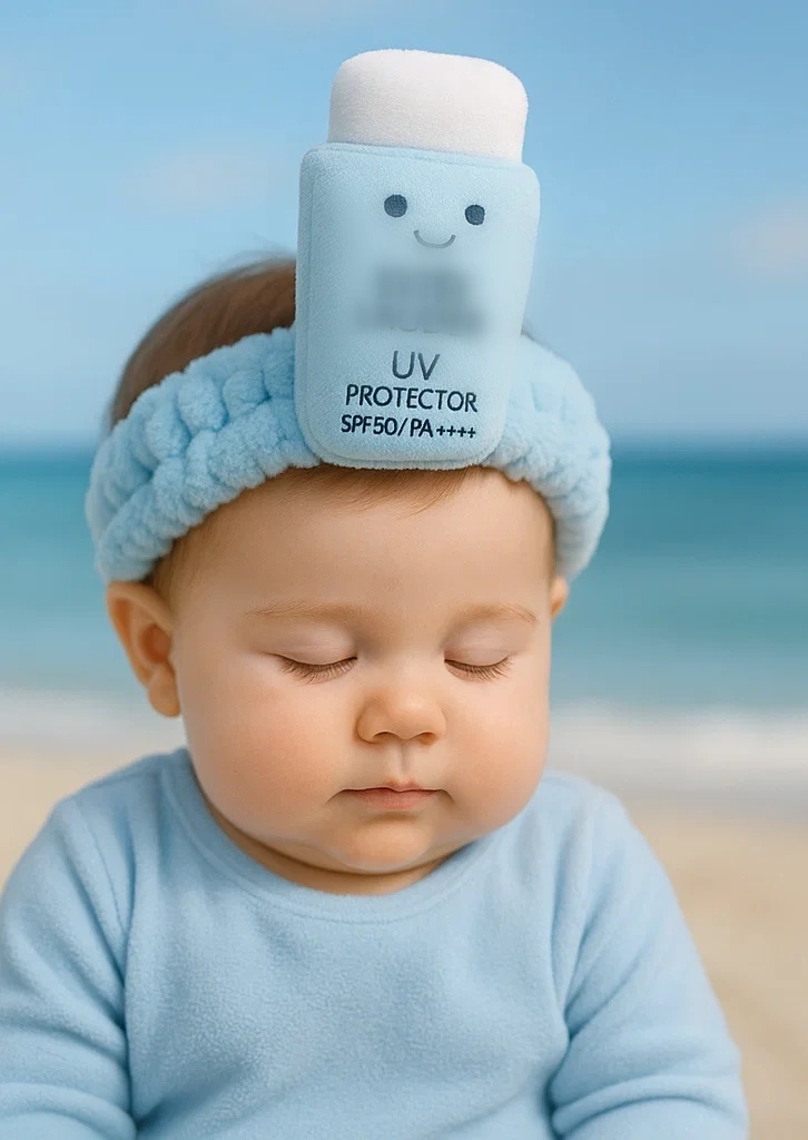 Sunblock Bottle Baby Headband