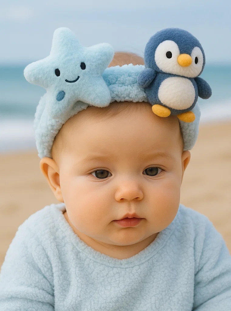 Faixa para Bebê com Brinquedos de Pelúcia Figo e Caqui
